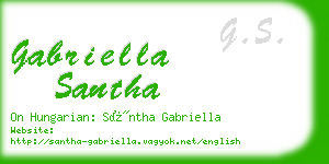gabriella santha business card